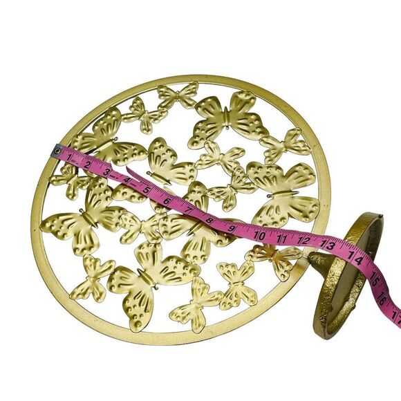 12" Round Gold Butterfly Tabletop Decor - Picture 10 of 10